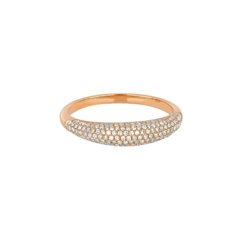 Dome Diamond Ring - Rose Gold