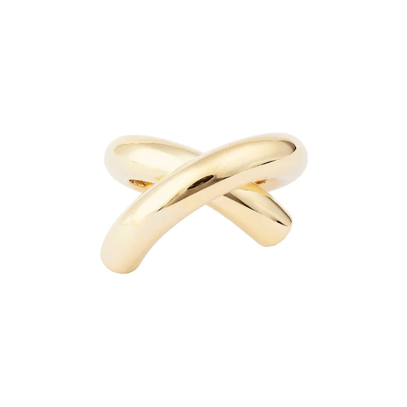 The Big Cross Loop Ring - Yellow Gold