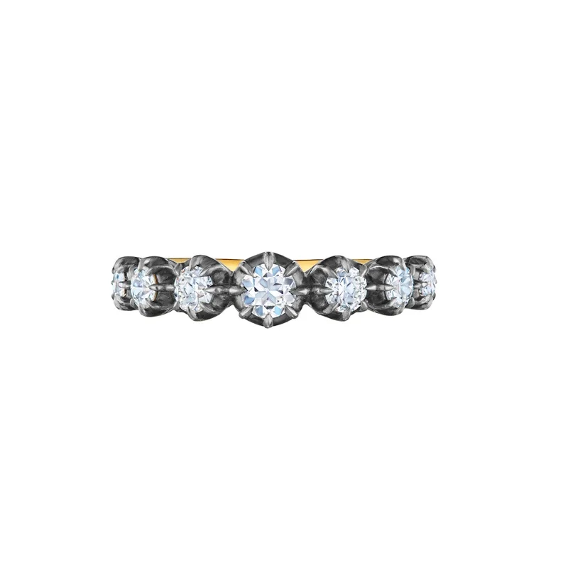 Collet 7 Stone Diamond Ring