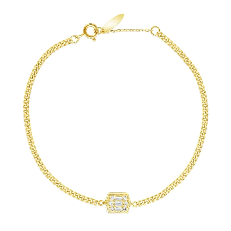 Brigid Gold and Diamond Bracelet