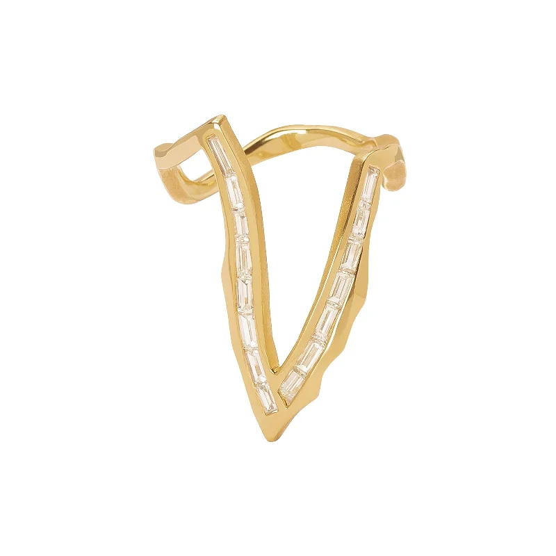 Kintsugi Victoria Baguette Diamond Ring