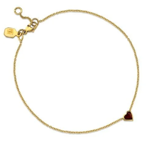 Ruby Heart Bracelet