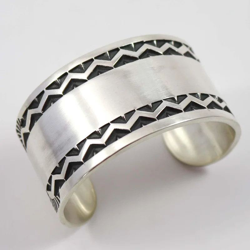 Stamped Silver Cuff