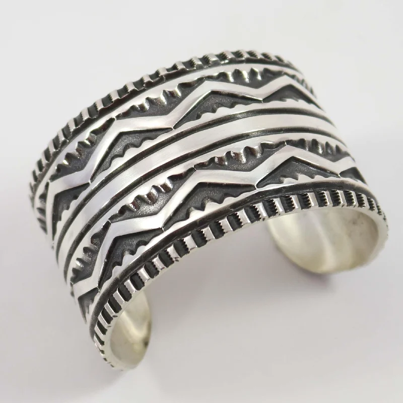 Stamped Silver Cuff