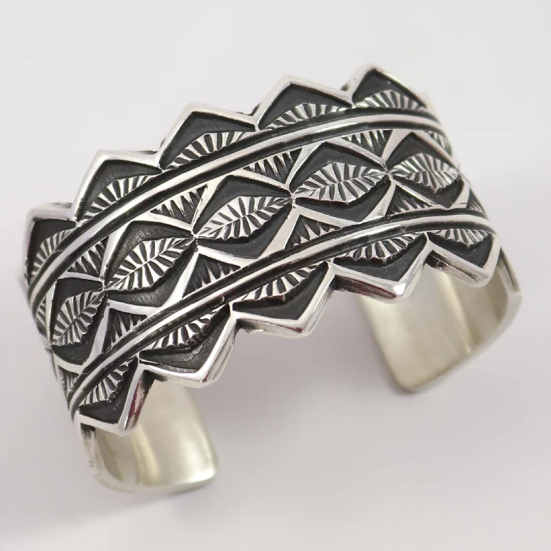 Stamped Silver Cuff