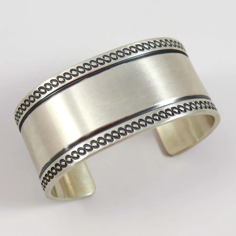 Stamped Silver Cuff