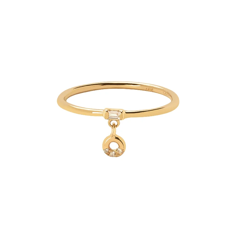 Gravity Gold Circle Ring