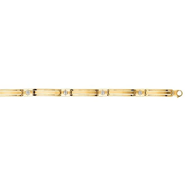 14KT White and Yellow Gold 8.25-inch Bracelet