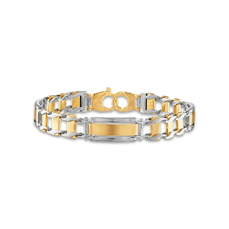 14KT White and Yellow Gold 8.5-inch Bracelet