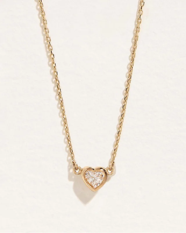 Bezel Heart Pendant