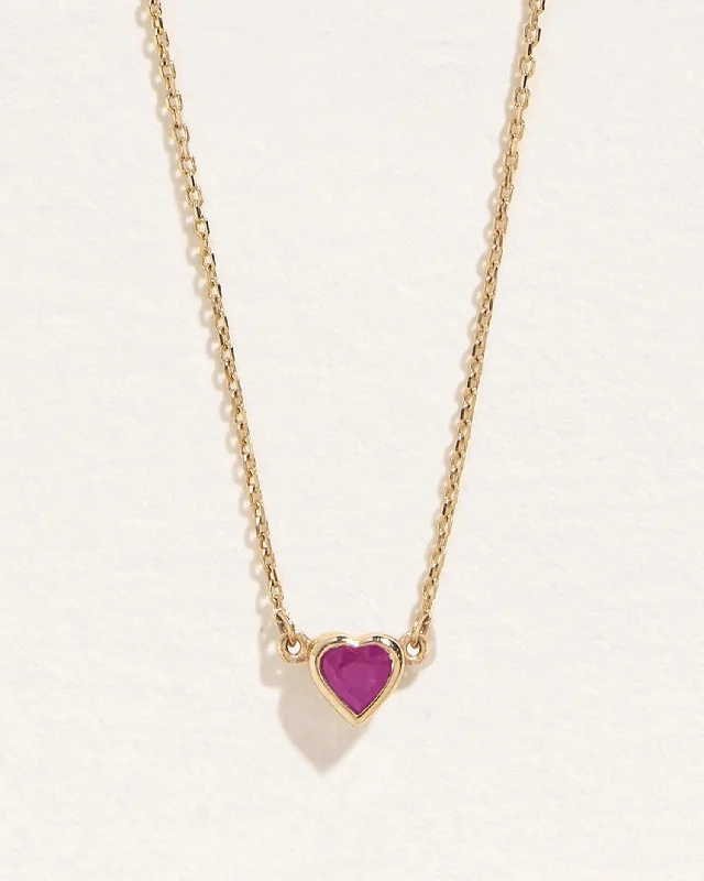 Bezel Heart Pendant