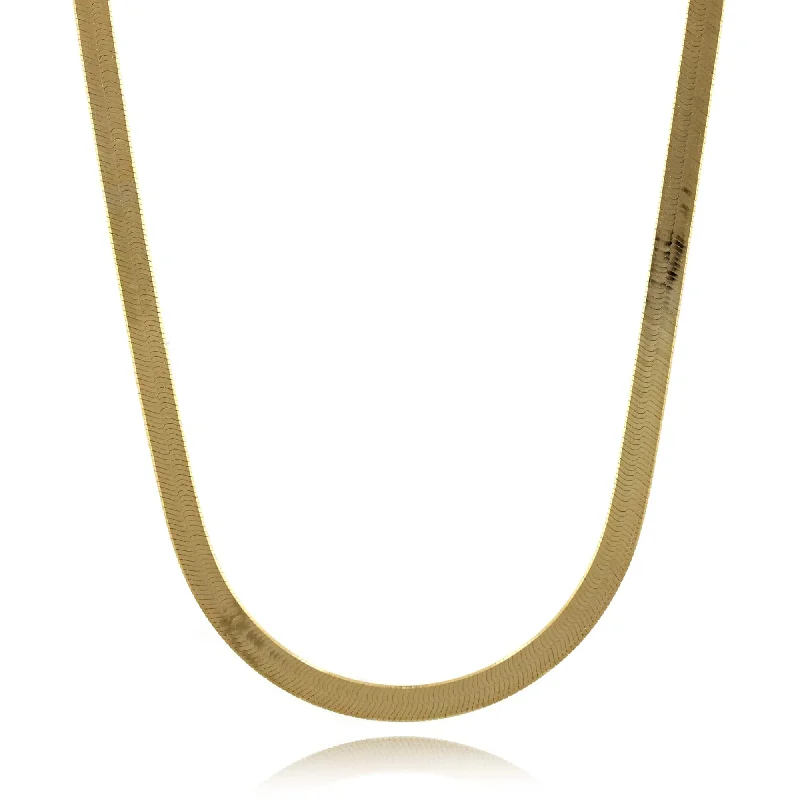 14K Yellow Gold Herringbone Chain