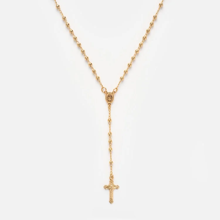 Gold Rosary Necklace