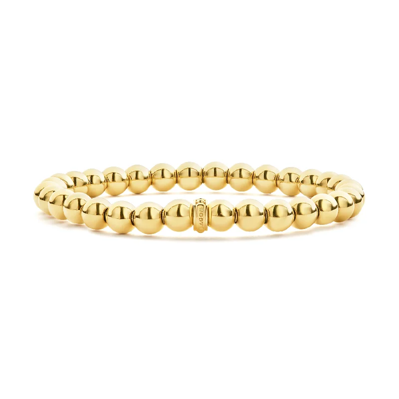 LAGOS Caviar Gold 18K Gold Bead Bracelet, 6mm