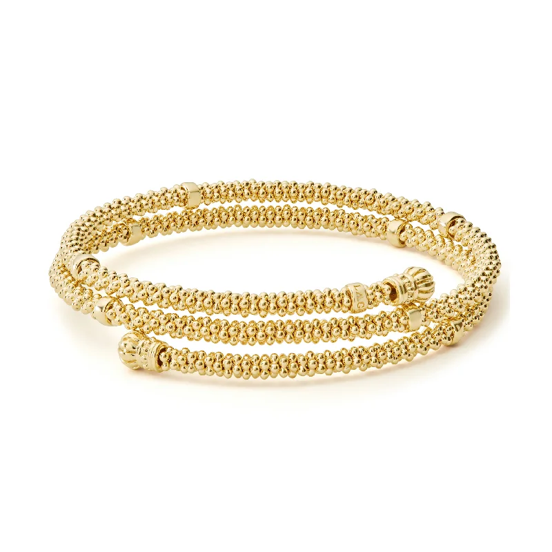 LAGOS Caviar Gold 18K Gold Wrap Bracelet