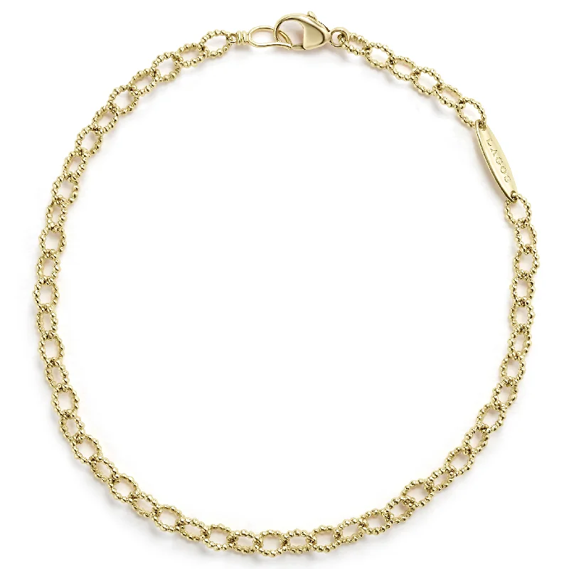 LAGOS Signature Caviar 18K Gold Petite Link Bracelet