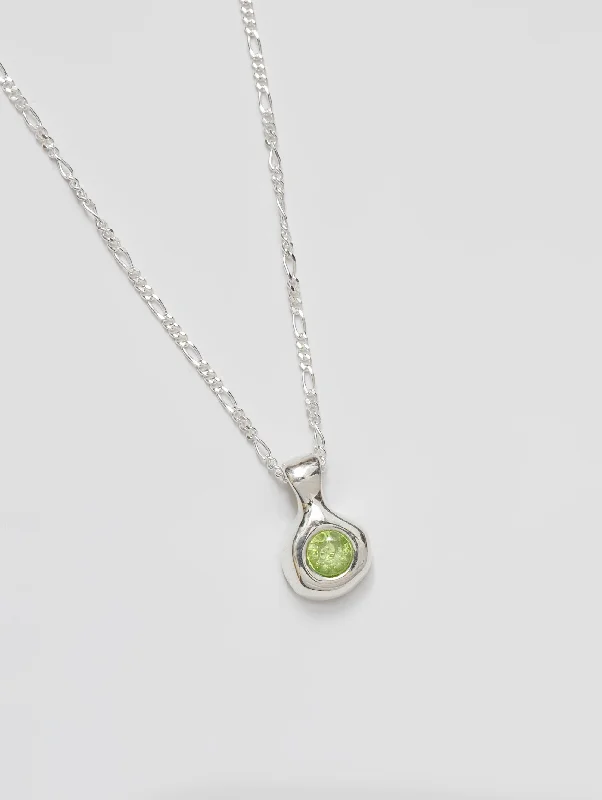 Liv Necklace in Green and Sterling Silver