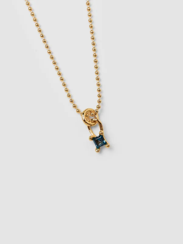 Mira Necklace in Blue and Gold