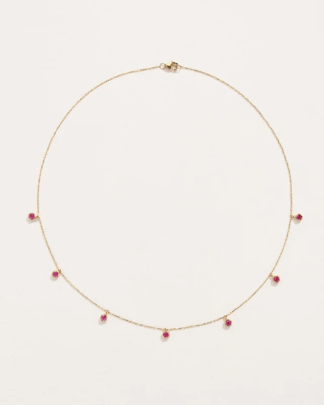 Ruby Station Droplet Necklace