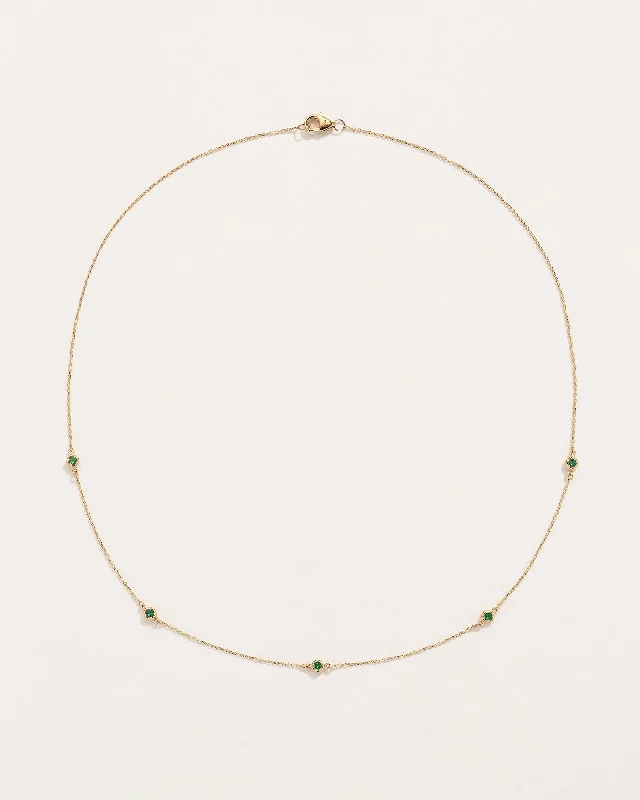 Emerald Station Necklace