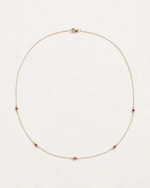 Ruby Station Necklace