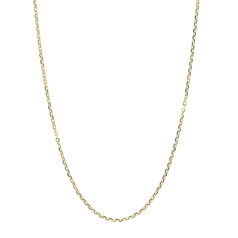 14K Yellow Gold Cable Link Chain