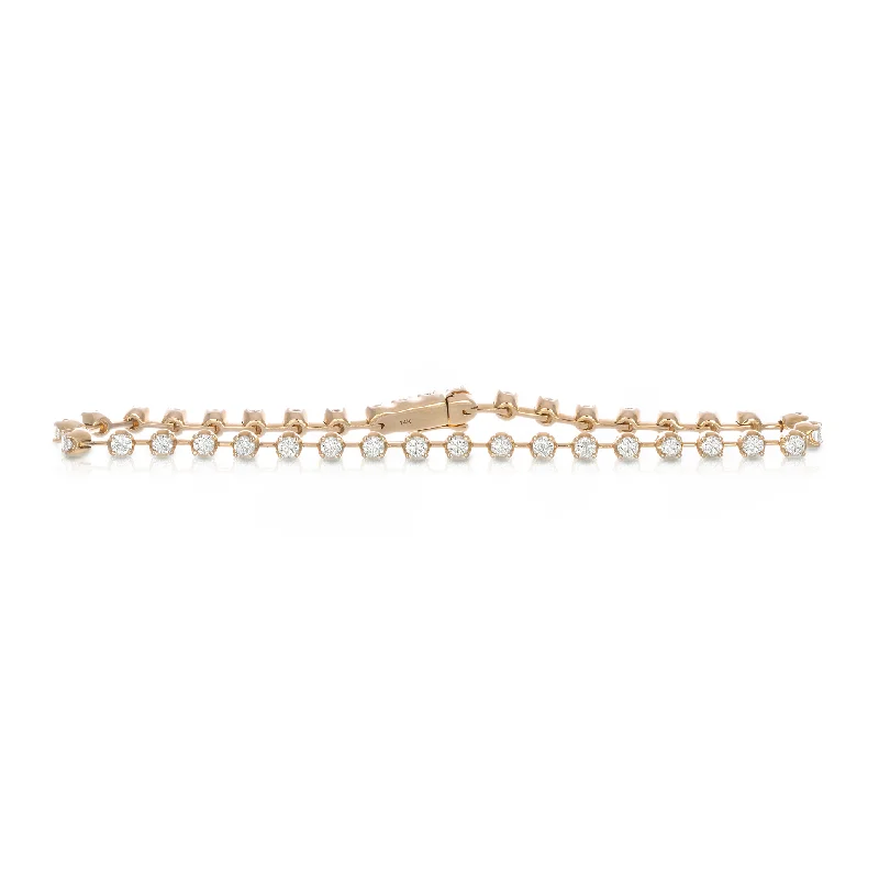 Sabel Collection Yellow Gold Petite Bar Tennis Bracelet